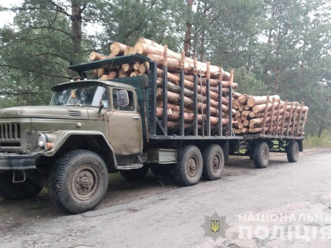 На Волині арештували ЗІЛ та 60 колод сосни